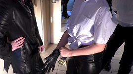 girls-leather-pants-police-uniform-leather-gloves-boots-leather-jacket